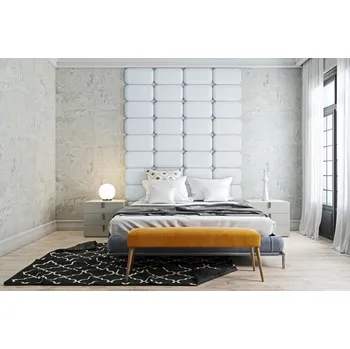 Čalouněný nástěnný panel Classic plus 30/30/3 cm- šedozelená