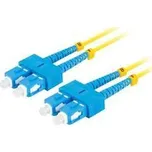 LANBERG optický patch cord SM SC/UPC-SC/UPC duplex 5m LSZH G657A1 průměr 3mm, barva žlutá FO-SUSU-SD11-0050-YE