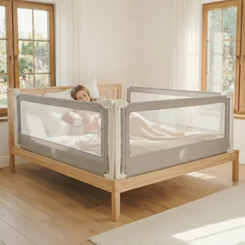 Dětsný nábytek Zábrana na postel Monkey Mum® Popular - 150 cm - tmavě šedá - design - ROZBALENÉ, NEPOŠKOZENÉ