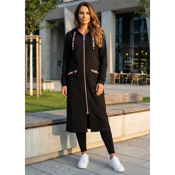 Dámská mikina Dámská mikina KIXMI SENONA ČERNÁ/RŮŽOVÁ S