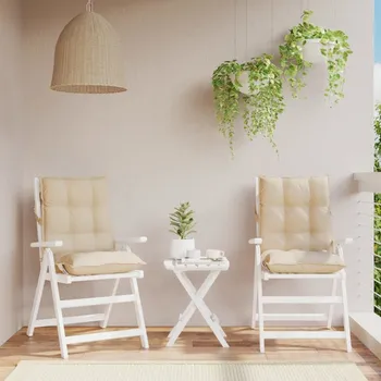 Podsedák vidaXL Podušky na židli s nízkým opěradlem 2 ks oxford [377683] Barva: Béžová