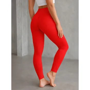 Dámské legíny Dámské červené PUSH-UP legíny , VELIKOST XL