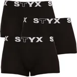 Styx 3PACK pánské boxerky sportovní guma černé (G9606060) M