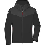 James&Nicholson Pánská softshellová bunda JN1180 Black-Carbon XXL