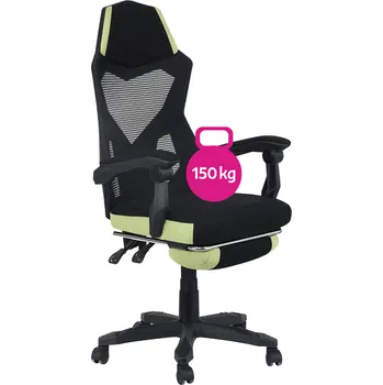 Kancelářské herní křeslo JORIK, černá/zelená