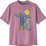 Patagonia Capilene Silkweight T-Shirt Kid Jaguar Boogie: Light Violet růžová XL
