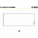 Ojniční ložisko GLYCO 71-3507/4 0.25mm