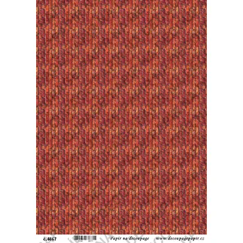 Výtvarný papír Rýžový papír, soft papír na decoupage - Cihly na domečky - KB4867 Materiál: Soft, Rozměr: A4