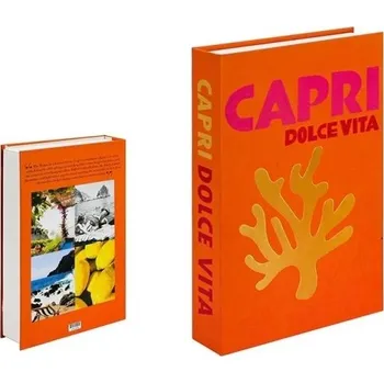 Falešná kniha s úložným prostorem CAPRI DOLCE VITA, otevíratelná dekorace