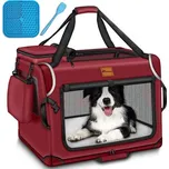 Přepravka pro psy, skládací, 83 x 58 x 58 cm, červená - N TRESKO