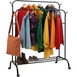 Dvojitý věšák na oblečení na kolečkách