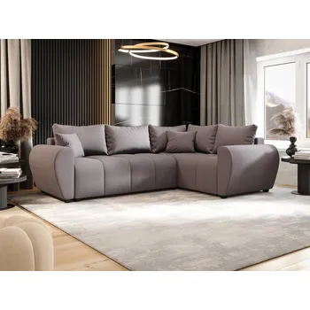 Sedací souprava Rohová sedací souprava LUKAVA - tmavě šedá, pravý roh