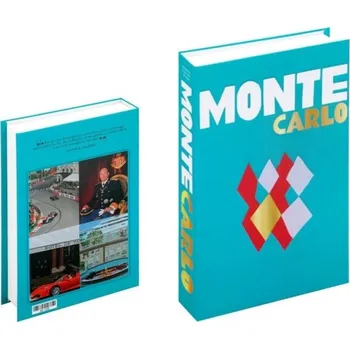 Falešná kniha MONTE CARLO dekorace s motivem kasina, závodů a luxusu, neotevíratelná