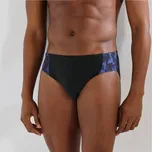 Blancheporte Slipové plavky s grafickým vzorem na boku černá/modrá 48/50