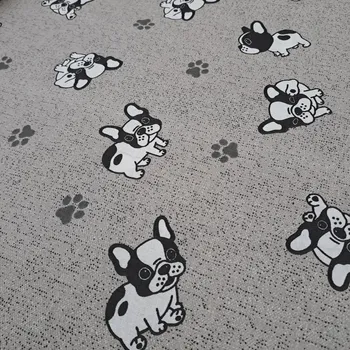 Pro útulný domov bavlněná látka BULDOČCI