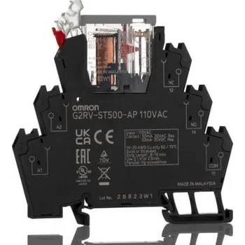 Relé Elektromechanické relé rozhraní 110V ac SPDT Lišta DIN 50mA 30V G2RV-ST 440V ac