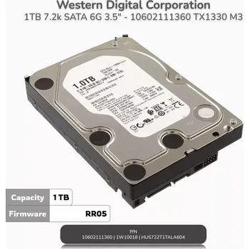 Interní pevný disk Western Digital Ultrastar DC HA210 – 1TB, 3.5", SATA 6 Gb/s, 7200 RPM, 128 MB cache