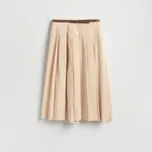 Reserved - Midi sukně s páskem - béžová - 451IK-08X - 451IK-08X-M