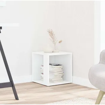 Konferenční stolek vidaXL Odkládací stolek 33 x 33 x 34,5 cm dřevotříska [816022] Barva: Bílá