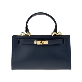 NovaKabelka.cz Kožená italská kabelka Anita Blu Notte