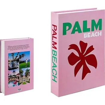 Falešná kniha s úložným prostorem PALM BEACH, otevíratelná dekorace