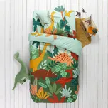 Blancheporte Dětské bavlněné povlečení zn. Colombine®, potisk dinosauři zelená povlak na polštář 65x65 cm