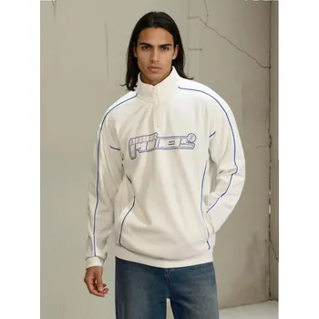 Pánská mikina Sinsay - Mikina s&nbsp;potiskem a&nbsp;kontrastním lemováním - krémová - 503HL-01X - 503HL-01X-S