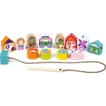 Cubika dřevO Baby Pohádka navlékací set 12 dílků