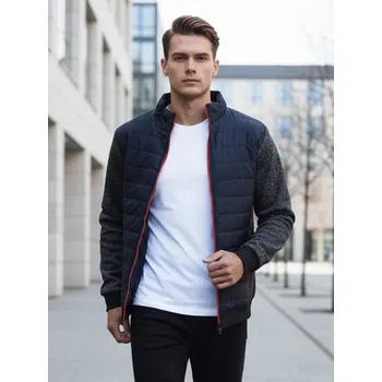 Pánské oblečení Pánská bunda přechodná prošívaná TX4397 Barva: Tmavě Modrá, Velikost: M