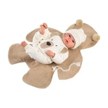 Panenka Lalka bobas płacząca 36cm brązowy miś