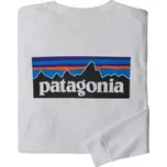 Patagonia Long-Sleeved P-6 Logo Responsibili-Tee Men White bílá XL