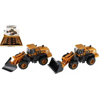 autíčko Teddies Stavební stroj nakladač plast 20 cm na setrvačník