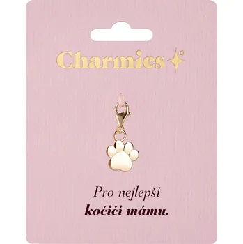 Party dekorace Zlatý přívěsek tlapky - Čas strávený s kočkou