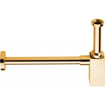 Vodovodní potrubí Sapho Umyvadlový sifon 5/4", DN 32/300 mm, hranatý, zlato