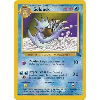 Karetní hra Pokémon FO 35/62 Golduck - Fossil Stav: Excellent