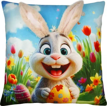 Polštář Velikonoční polštář 3D BUNNY 40x40 cm Mybesthome Varianta: Povlak na polštář, 40x40 cm 3D aplikace