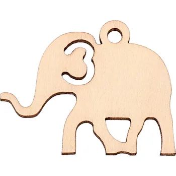Vánoční dekorace Magieprirody.cz Dřevěná ozdoba - přívěsek Slon 38 x 49 x 3 mm #758 dekorace