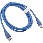 LANBERG Kabel USB 3.0 USB A zásuvka,USB A vidlice zlacený 1,8m modrá