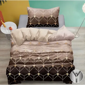 Povlečení 2dílné povlečení Cubism brown