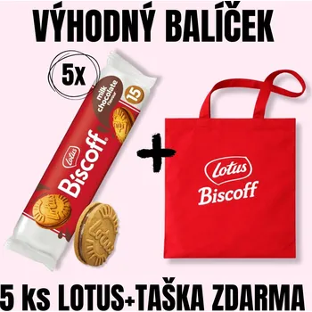 Čokoláda LOTUS BISCOFF Sušenky plněné krémem s čokoládovou příchutí 150 g 5 ks + LOTUS Taška ZDARMA