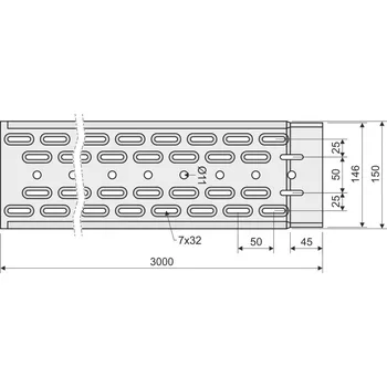 Žebřík Gewiss KZI 110X150X1.25_S ŽLAB S INT.SPOJ. JUPITER POZINKOVÁNO SENDZIMIR