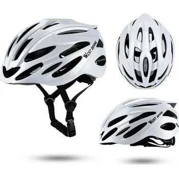 Sportovní chránič WEST BIKING Prodyšná cyklistická helma z EPS pro venkovní sporty BÍLÁ|ČERNÁ