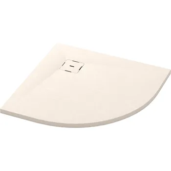 Sprchová vanička Calce písková - čtvrtkruhová sprchová vanička 90x90, Mineralite W31R5509018