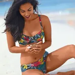 Plavková vyztužená podprsenka Mores, s kosticemi vícebarevná 75B