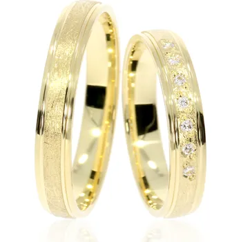 Prsten Zlatnictví Helios Zlaté snubní prsteny LC-1482/Zl Kameny: Se Zirkony