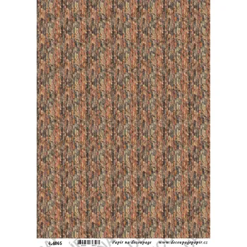 Výtvarný papír Rýžový papír, soft papír na decoupage - Cihly na domečky - KB4865 Materiál: Soft, Rozměr: A4