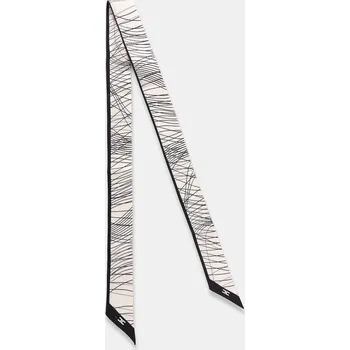 Šátek Elisabetta Franchi malý šátek ženský hedvábný FO18F62E2 béžová 01X, vel. ONE SIZE