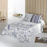 Blancheporte Prošívaný přehoz na postel s oboustranným potiskem Capri modrá povlak na polštář 65x65 cm