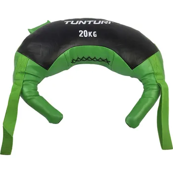 TUNTURI Posilovací vak TUNTURI Bulgarian Bag - zelený 20 kg 20kg ČERNÁ