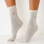 Blancheporte Sada 7 párů ponožek s potiskem růžičky modrá+béžová+růžová 35-38